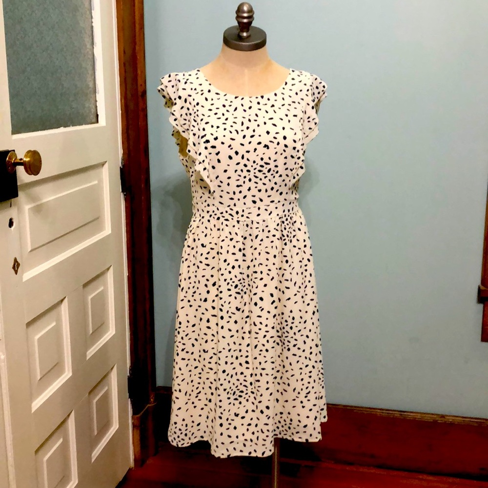 Fervour Print Flutter Sleeve Dress